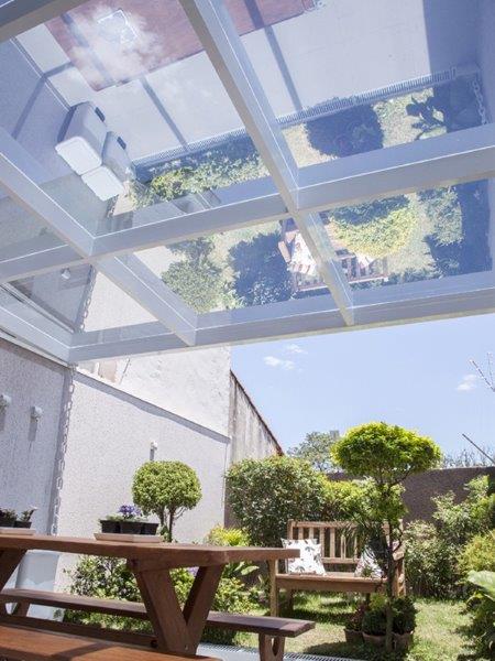 Cobertura de vidro para jardim